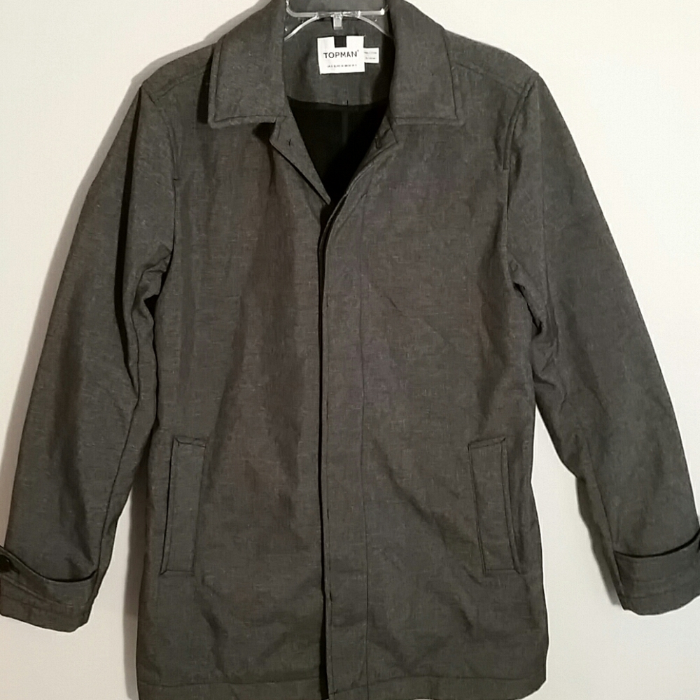 Topman peacoat, S , grey with black lining
